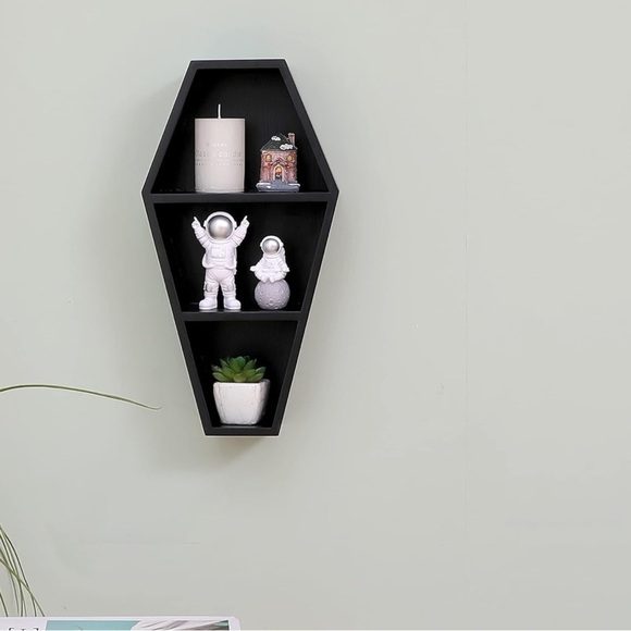 Black Coffin Wall Shelf NEVER USED - Picture 9 of 9